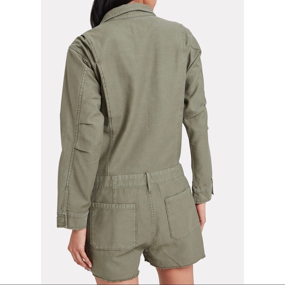 NWOT Frame Denim Army Service Shortall Romper - Picture 4 of 10